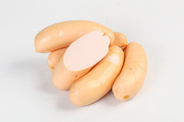 Natural meat sausages with minced meat