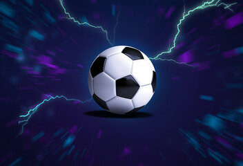 Soccer ball on abstract background, Qatar 2022