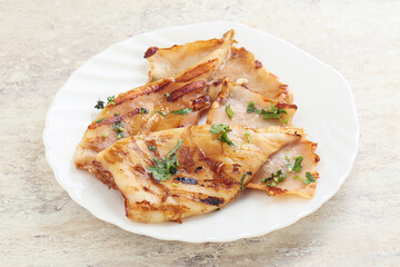 Grilled squid with unagi sauce