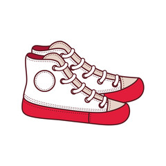 Sneaker shoe flat design illustration 