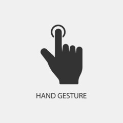 touchscreen finger vector icon illustration sign 