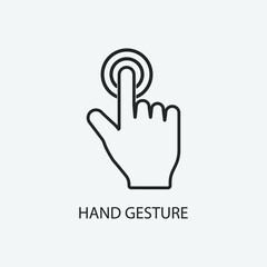 touchscreen finger vector icon illustration sign 