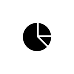 Pie chart  icon in isolated on background. symbol for your web site design logo, app, Pie chart icon Vector illustration.
