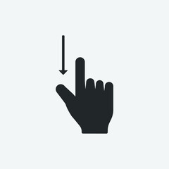 swipe touchscreen finger hand gesture vector icon illustration sign 