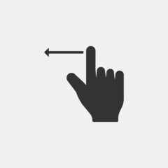 swipe touchscreen finger hand gesture vector icon illustration sign 