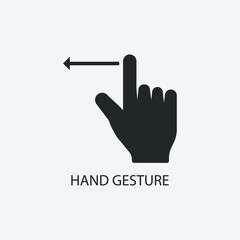 swipe touchscreen finger hand gesture vector icon illustration sign 