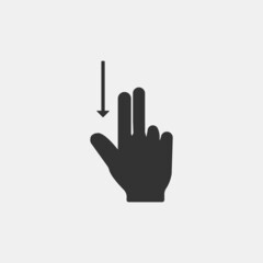 swipe touchscreen finger hand gesture vector icon illustration sign 