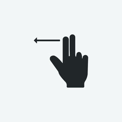 swipe touchscreen finger hand gesture vector icon illustration sign 