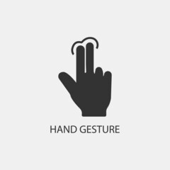 swipe touchscreen finger hand gesture vector icon illustration sign 