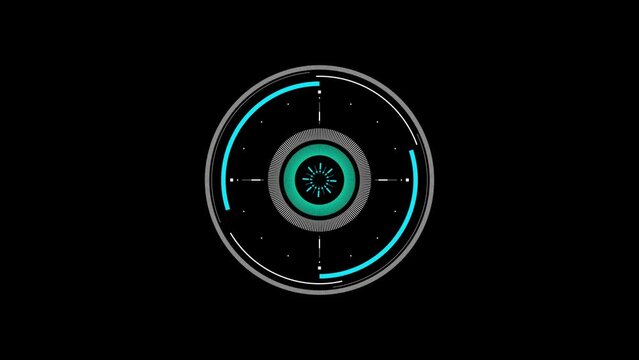 PNG Alpha.Circle HUD technological futuristic elements.Sci Fi circle elements appearing. Technological HUD template.2D Texture for broadcast future design. More elements in our portfolio.