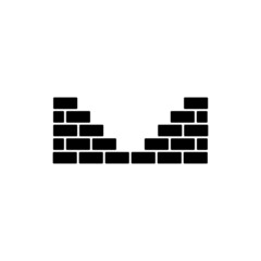 Brick wall icon in isolated on background. symbol for your web site design logo, app, Brick wall icon Vector illustration.
