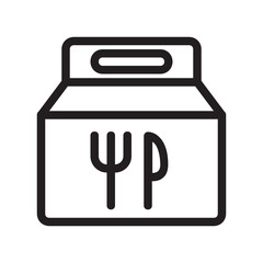 Food box , Food Delivery outline icon.