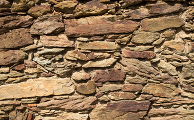Old stone wall close up
