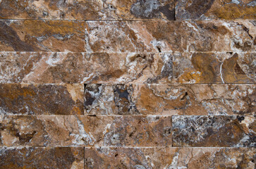 New colorful stone wall close