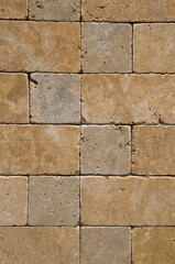 New colorful stone wall close