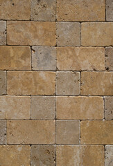 New colorful stone wall close