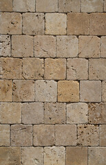 New colorful stone wall close