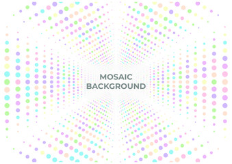 abstract colorful dots mosaic background