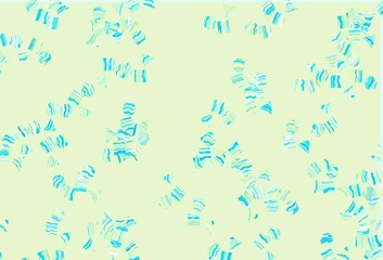 Light Blue, Yellow vector template with crystals, circles, squares.