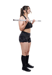 Size plus indian woman working out