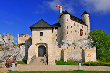 Bobolice Castle, 14th century royal castle in the village of Bobolice, Poland.