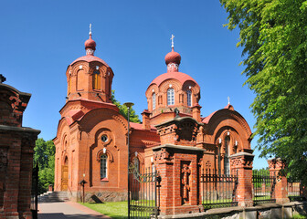 Obraz premium Orthodox church of St. Nicholas, Bialowieza, Podlaskie Voivodeship, Poland.