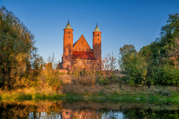 Church of Saint Rochas and John the Baptism, the place of Frederic Chopin`s baptism. Brochow, village in Masovia voivodeship, Poland.