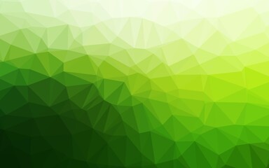 Light Green vector triangle mosaic cover.