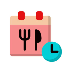 Schedule order , Food Delivery flat icon.