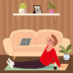 man relaxing in the living room