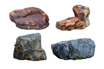 rock stones isolated on white background.