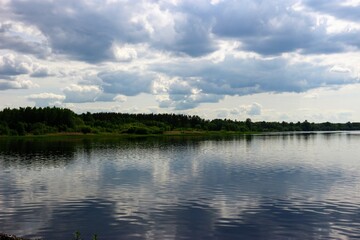 clouds over the river