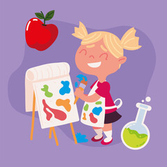 pupil girl artistic class