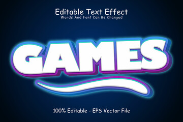 Naklejka na ściany i meble Games Editable Text Effect 3 Dimension Emboss Modern Style