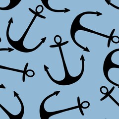 Summer seamless cartoon fish hook pattern for textiles and packaging and linens and kids and wrapping paper