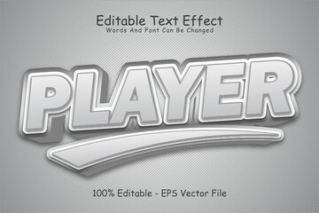 Player Editable Text Effect 3 Dimension Emboss Modern Style