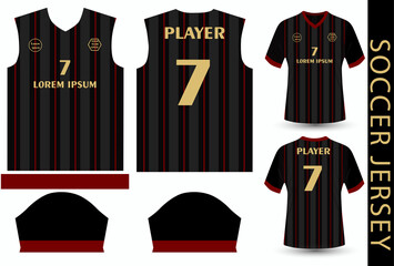 soccer cycling jersey design pattern template with mockup