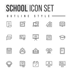 Simple Set of School Related Vector Line Icons. linear style sign for mobile concept and web design. School line vector icon. Symbol, logo illustration.