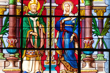 stained glass window in church