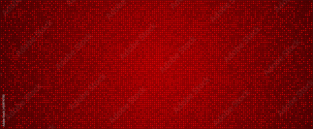 Wall mural square red pattern pixel background