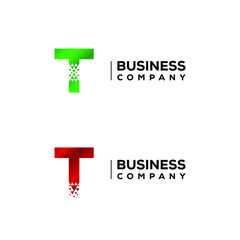 Abstract Letter T Logo design with Triangles Arrow Moving Forward for Financial Logistics Company