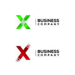 Abstract Letter X Logo design with Triangles Arrow Moving Forward for Financial Logistics Company