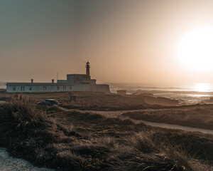 lighthouse at sunset