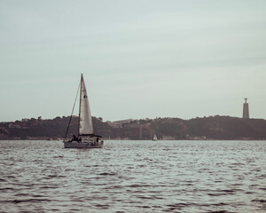 sailboat on the river