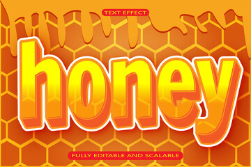 Honey editable Text effect 3 Dimension emboss modern style