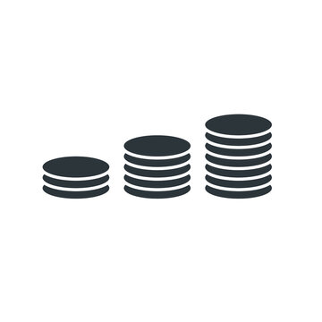 Icon vector graphic of coin money