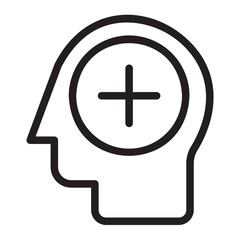 Obraz premium mind line icon