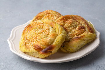 Traditional delicious Turkish cuisine, Middle Eastern cuisine; Turkish name; Antakya - Hatay kulce boregi