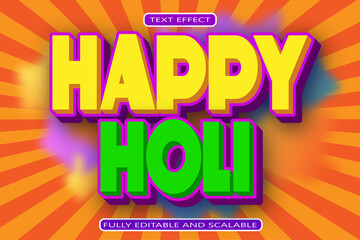 Happy Holy editable Text effect 3 Dimension emboss modern style