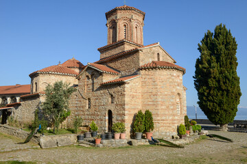 Fototapeta na wymiar View at the monastery of Saint Naum in Macedonia